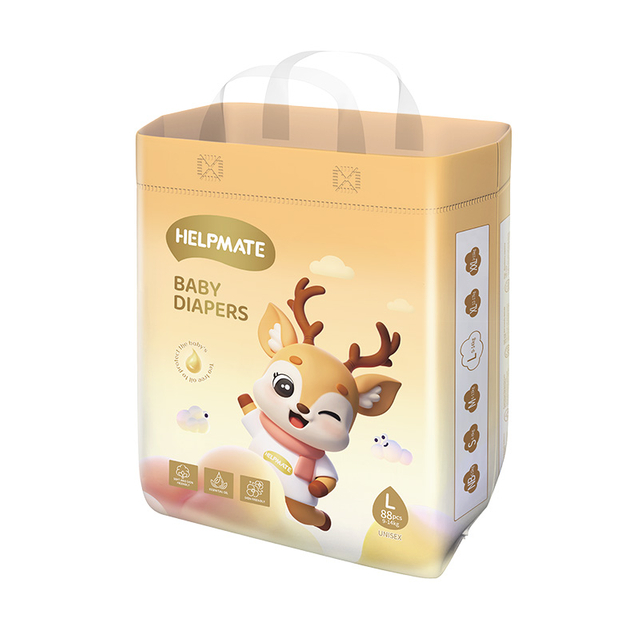 حفاضات أطفال بملمس قطني مقاس L للبشرة الحساسة
